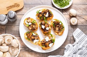 Брускетта с грибами Брускетта с грибами