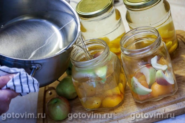 Компот из жёлтой алычи с яблоками на зиму Компот из жёлтой алычи с яблоками на зиму