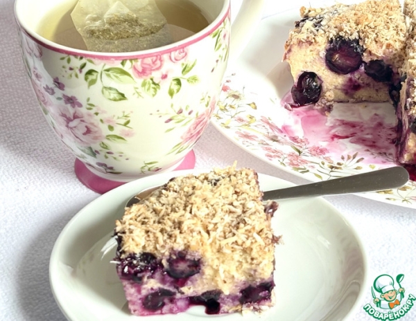 Запечённая овсянка с черникой и творогом Запечённая овсянка с черникой и творогом