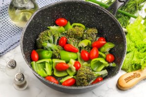 Креветки с овощами Креветки с овощами