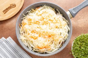 Тушеная капуста с соевым мясом