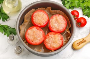 Помидоры, фаршированные фаршем Помидоры, фаршированные фаршем