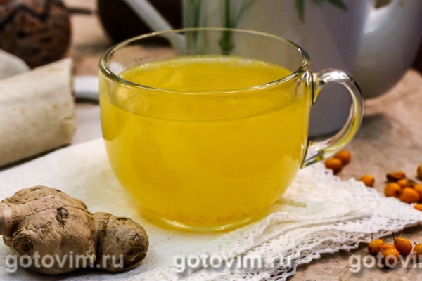 Чай с облепихой и имбирем