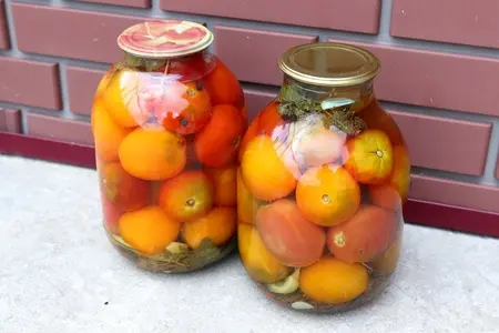 Сладкие консервированные помидоры с лимонной кислотой