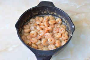 Очищенные креветки "Фламбе" Очищенные креветки "Фламбе"