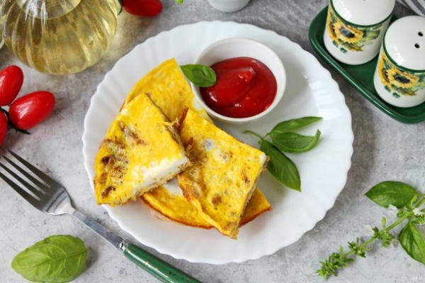 Яичница с курицей Яичница с курицей