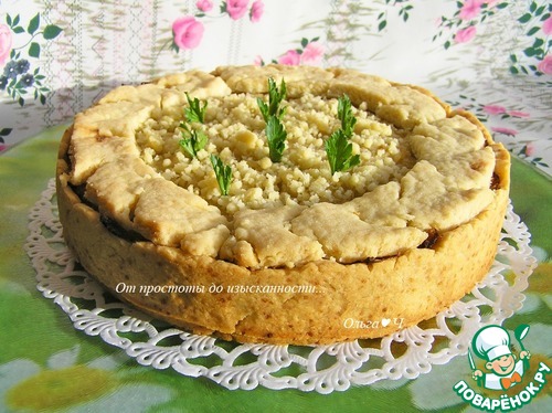 Мясной пирог с рисом, луком, яблоками Мясной пирог с рисом, луком, яблоками