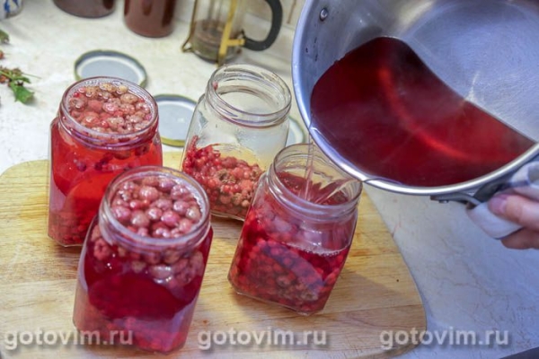 Компот из малины и красной смородины на зиму