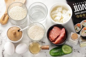 Ленивые роллы в аэрогриле