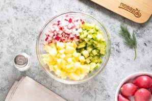 Вегетарианская окрошка Вегетарианская окрошка