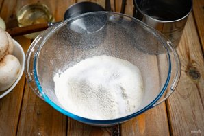 Постные вареники с грибами