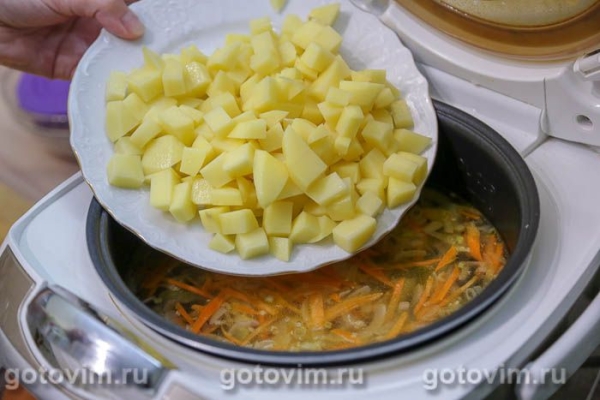 Рыбный суп с креветочными клецками в мультиварке