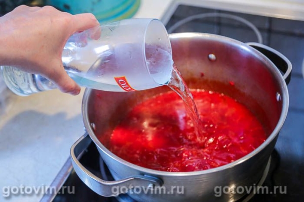 Постный борщ с томатным соком