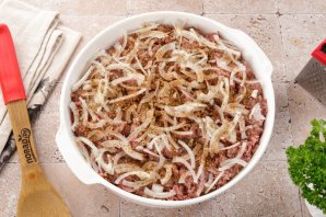 Запеканка из кабачков с картошкой и фаршем в духовке Запеканка из кабачков с картошкой и фаршем в духовке