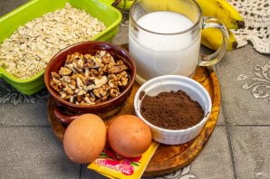 Пирог из овсянки без муки с бананами Пирог из овсянки без муки с бананами