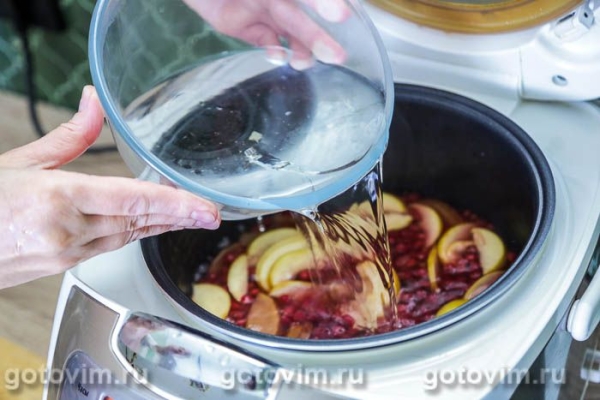Компот из красной смородины с яблоками в мультиварке Компот из красной смородины с яблоками в мультиварке
