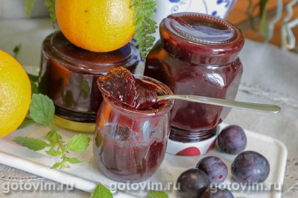 Джем из сливы с апельсином в микролновке