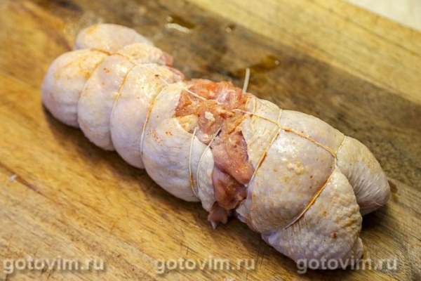 Куриный рулет со свиным языком Куриный рулет со свиным языком