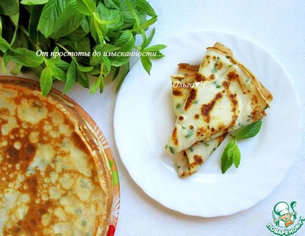 Блинчики с мятой