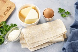 Лаваш с сыром в аэрогриле