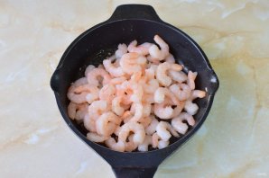 Очищенные креветки "Фламбе" Очищенные креветки "Фламбе"