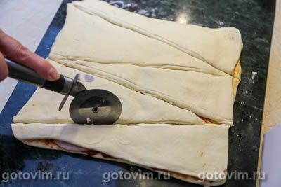 Пицца-круассан с ветчиной и сыром Пицца-круассан с ветчиной и сыром