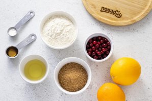 Постный кекс с клюквой Постный кекс с клюквой