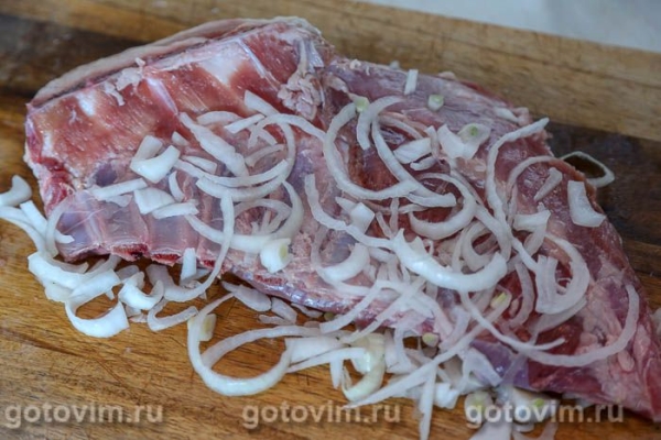 Бараньи ребрышки в мятном маринаде на мангале Бараньи ребрышки в мятном маринаде на мангале