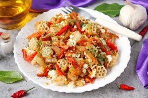 Макароны с овощами и сыром в духовке Макароны с овощами и сыром в духовке