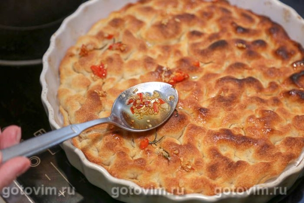 Фокачча с чесноком и чили Фокачча с чесноком и чили