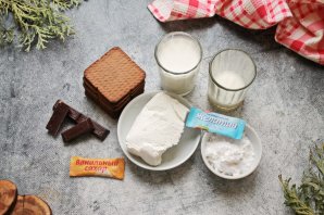 Творог с желатином и печеньем Творог с желатином и печеньем