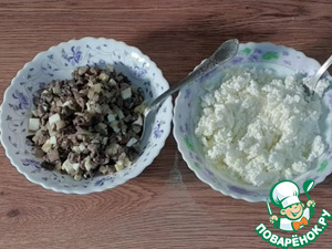 Блинные треугольники с двумя начинками