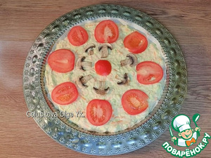 Овощная пицца из моркови и кабачка