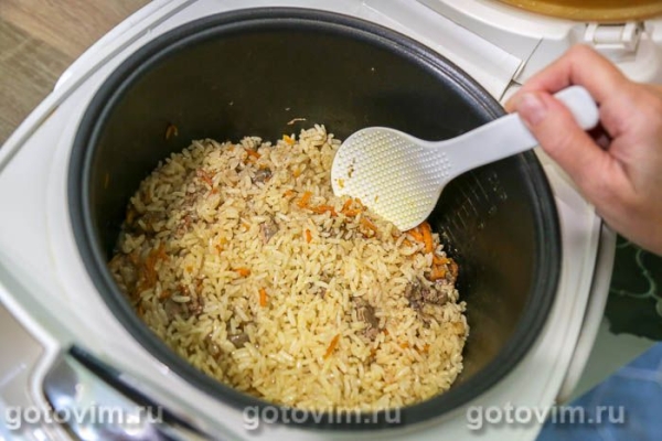 Плов с куриной печенью в мультиварке