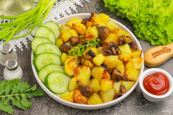 Картошка с грибами в аэрогриле Картошка с грибами в аэрогриле