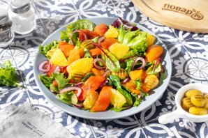 Марокканский салат из перца с апельсинами Марокканский салат из перца с апельсинами