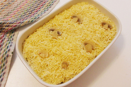 Картофель под жюльеном с курицей и грибами Картофель под жюльеном с курицей и грибами