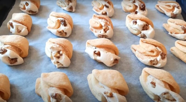Самое вкусное печенье с безе и орешками. Готовится быстро и просто