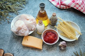 Паста с осьминогом в томатном соусе Паста с осьминогом в томатном соусе