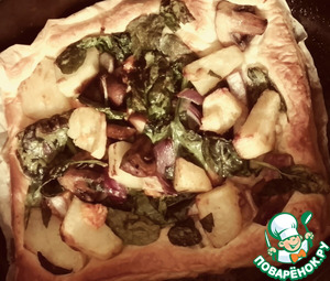 Пицца с грибами на основе корнбреда Пицца с грибами на основе корнбреда