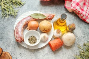 Индейка с картошкой и шампиньонами Индейка с картошкой и шампиньонами