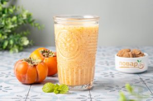 Молочный коктейль с хурмой Молочный коктейль с хурмой