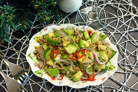 Салат с авокадо и тунцом Салат с авокадо и тунцом