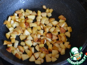 А-ля "Оливье" с карамелизированными яблоками А-ля "Оливье" с карамелизированными яблоками