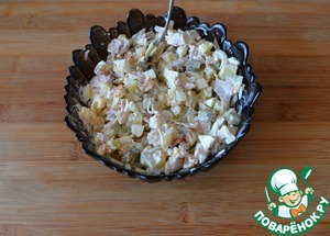 А-ля "Оливье" с карамелизированными яблоками А-ля "Оливье" с карамелизированными яблоками