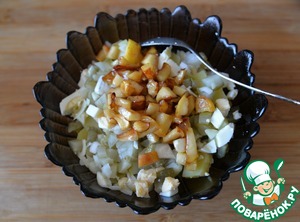 А-ля "Оливье" с карамелизированными яблоками А-ля "Оливье" с карамелизированными яблоками