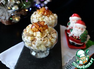 А-ля "Оливье" с карамелизированными яблоками А-ля "Оливье" с карамелизированными яблоками