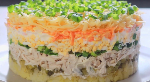 Сытный и вкусный салат «Монах». Покоряет всех, кто попробовал: подходит на любой праздник Сытный и вкусный салат «Монах». Покоряет всех, кто попробовал: подходит на любой праздник