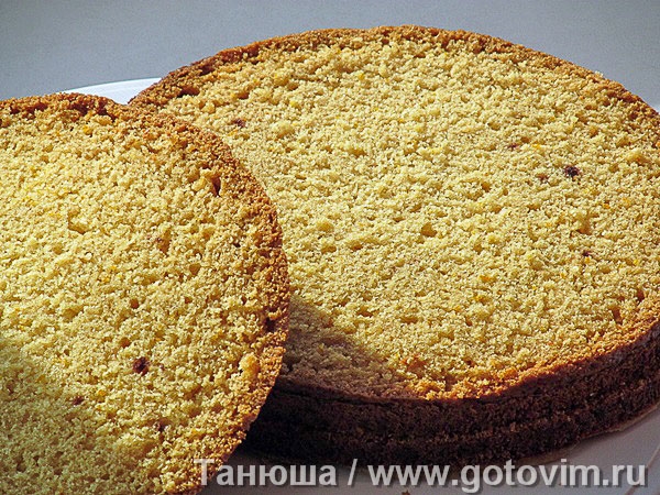 Постный апельсиновый бисквит