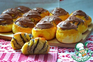 Маковые булочки под шоколадом Маковые булочки под шоколадом